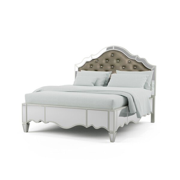 Furniture of America Bann Silver 2-piece Tufted Bed and Chest Set - - 30374686