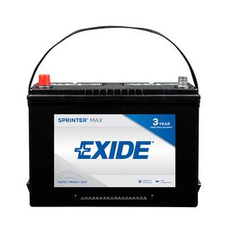 Exide SPRINTER MAX 12 volts Lead Acid 6-Cell 27 Group Size 750 Cold Cranking Amps (BCI) Auto Battery SX27