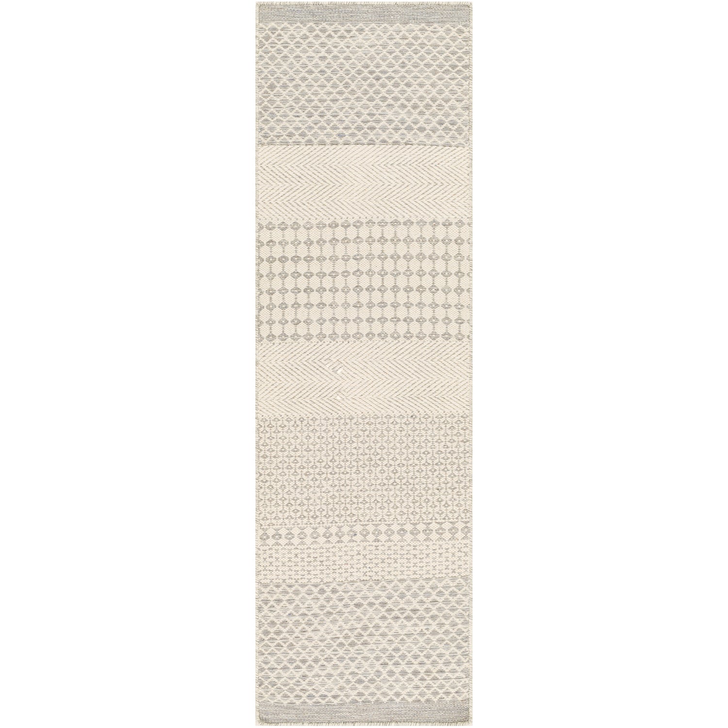 Mardin Hand Woven Rug in Beige, Medium Gray