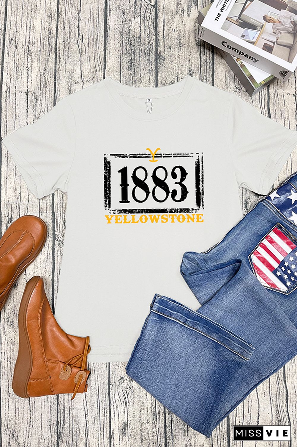 1883 Yellowstone Short Sleeve Graphic Tee Wholesale