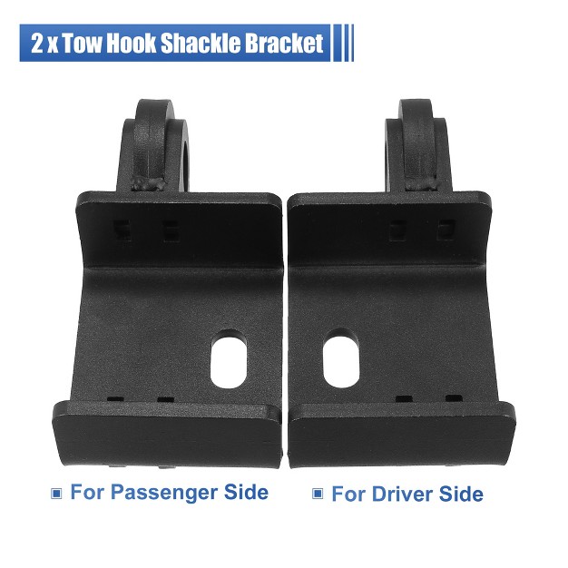 Unique Bargains Front Tow Hook D Ring Mounting Bracket Tow Hook Bracket Kit For Toyota Tacoma 2009 2021 Black 2pcs