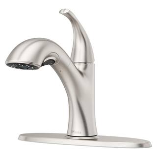 Pfister Wray Single-Handle Pull-Out Sprayer Kitchen Faucet in Spot Defense Stainless Steel F-534-7WRYGS