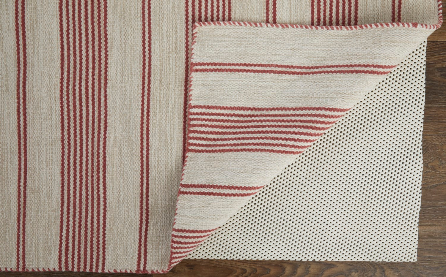 Granberg Hand Woven Stripes Red / Ivory Rug