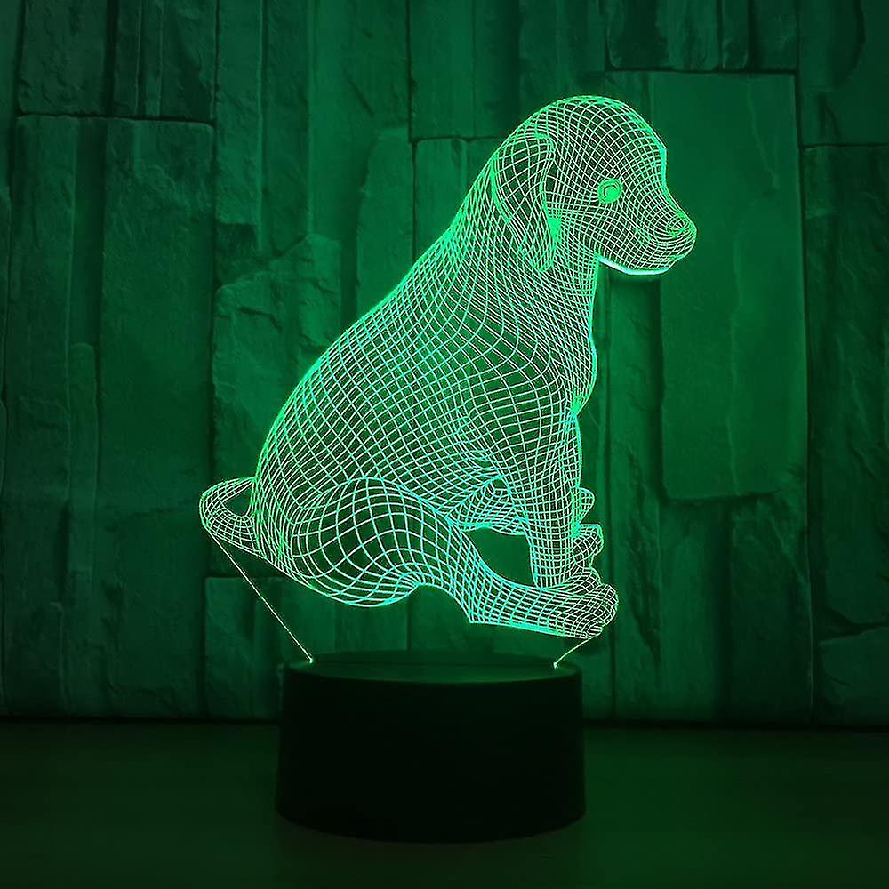 Golden Retriever 3d Optical Illusion Night Light Acrylic 7 Color Change Touch Switch Holiday Birthda