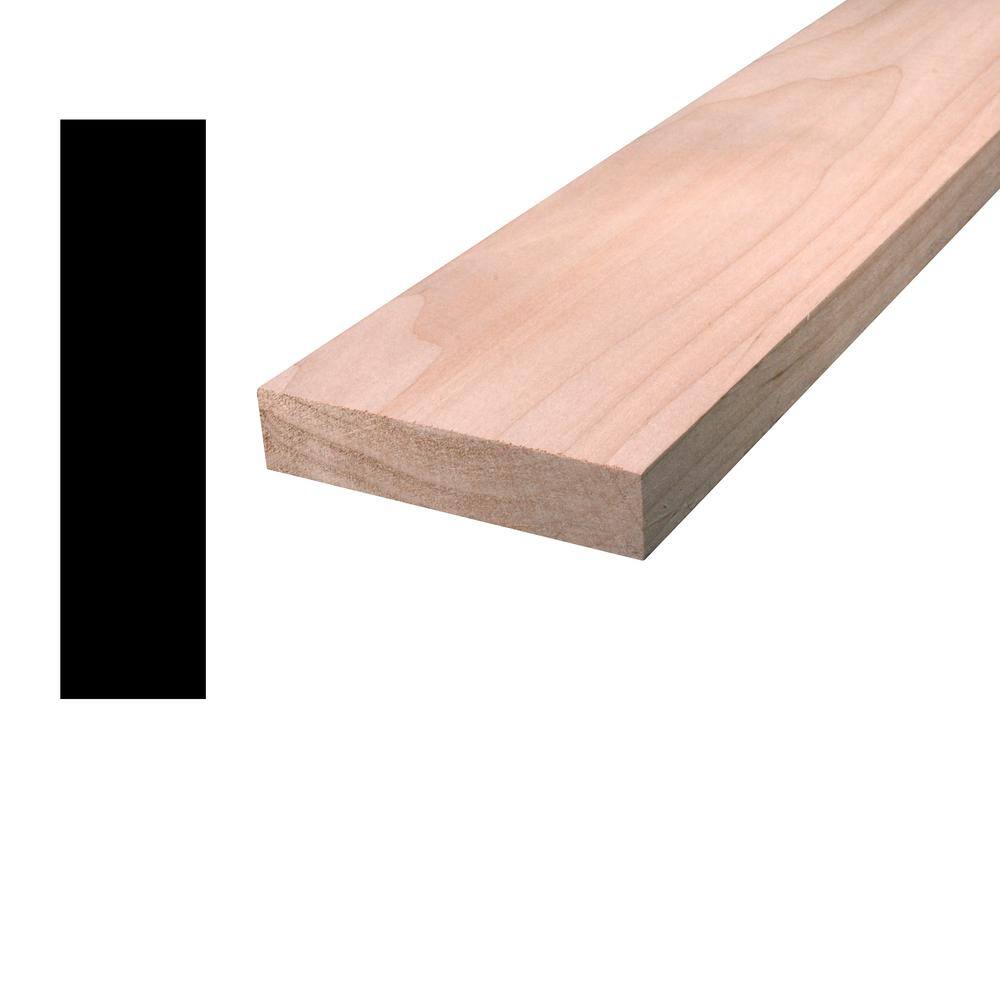 Alexandria Moulding 34 in. x 3-12 in. x 96 in. Knotty Alder Wood S4S Board (Common: 1 in. x 4 in. x 96 in.) 0Q1X4-51096C