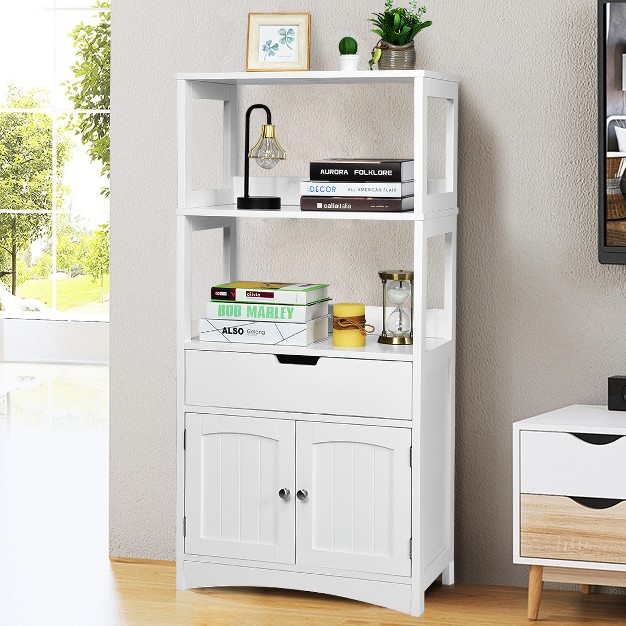 Tangkula Storage Cabinet Organizer With Drawer amp Shelves