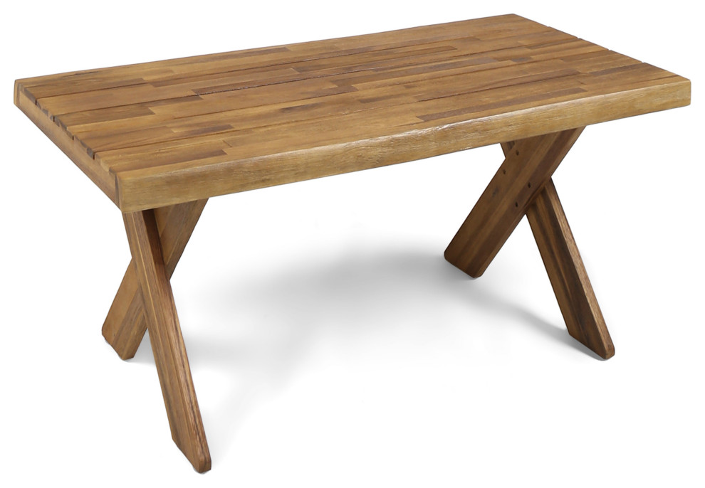 GDF Studio Estelle Indoor Farmhouse Acacia Wood Coffee Table   Transitional   Coffee Tables   by GDFStudio  Houzz