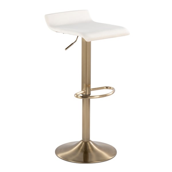 Silver Orchid Tower Ale Brushed Gold Adjustable Bar Stool (Set of 2)