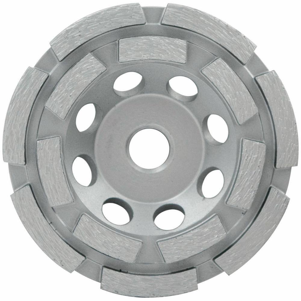 Lackmond 4.5 in. Double Row Segmented Diamond Grinding Cup Wheel with 58 in. -11 Nut SPPGC4.5DN