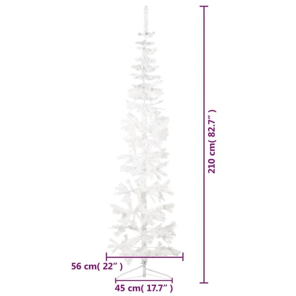 vidaXL Christmas Tree Decoration Slim Artificial Half Xmas Tree with Stand