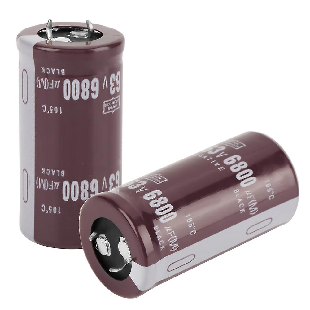 2pcs 63v 6800uf Electrolytic Capacitor 25  50mm 105