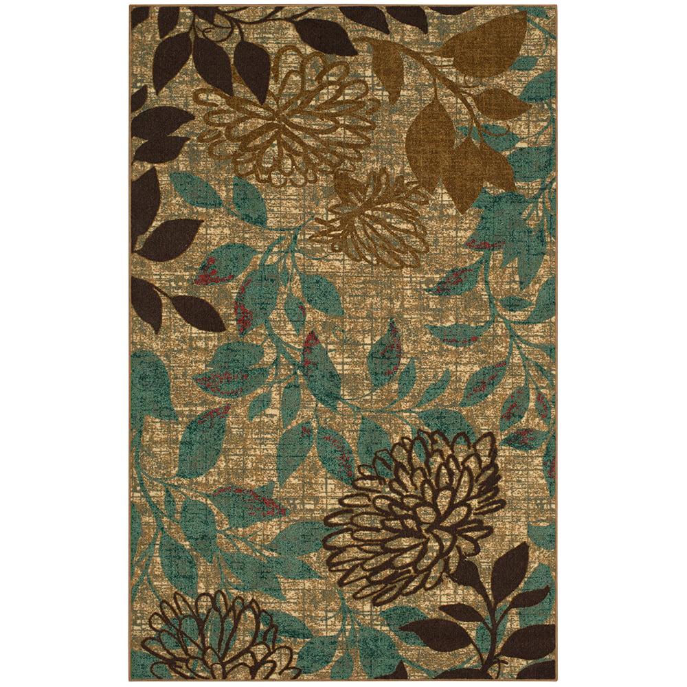 Mohawk 5and#8242; x 8and#8242; Beige Floral Botanical Outdoor Rug