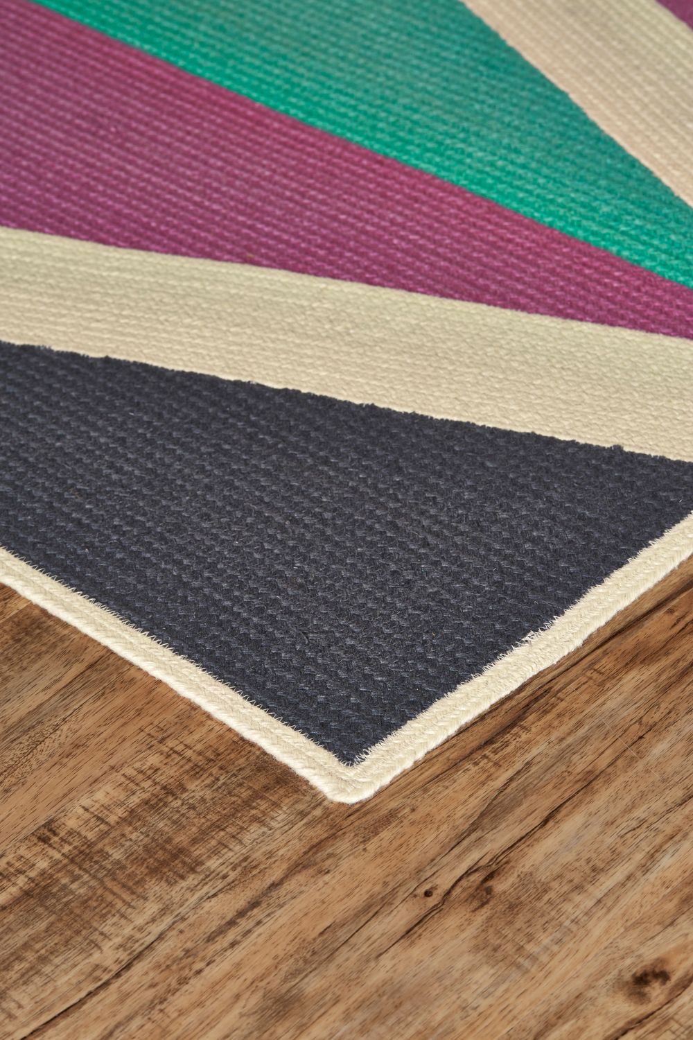 Chole Machine Braided Purple and Green Rug by BD Fine