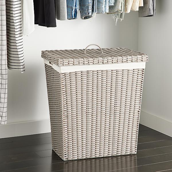 Grey Montauk Rectangular Hamper