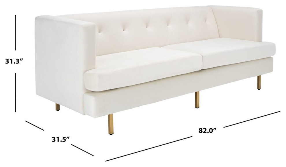 Safavieh Couture Konrad Velvet Sofa   Contemporary   Sofas   by Safavieh  Houzz