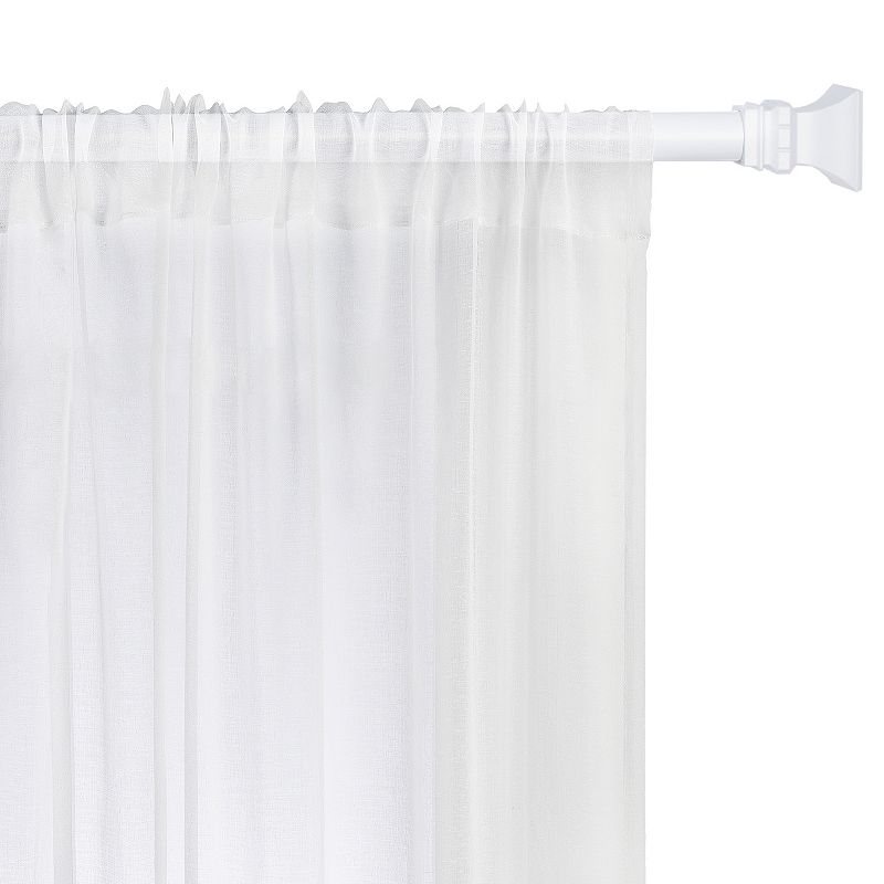 B. Smith Cosmo Linen Look Sheer Set of 2 Window Curtain Panels