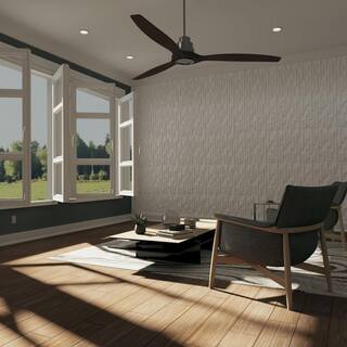 Ekena Millwork 19-58-in W x 19-58-in H Staggered Brick EnduraWall Decorative 3D Wall Panel WP20X20SBWH-CASE-12