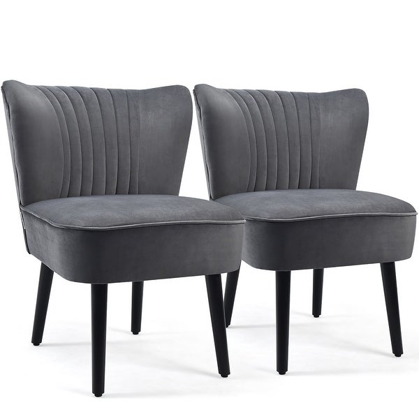 Set of 2 Accent Chair Upholstered Modern Leisure Sofa Chair