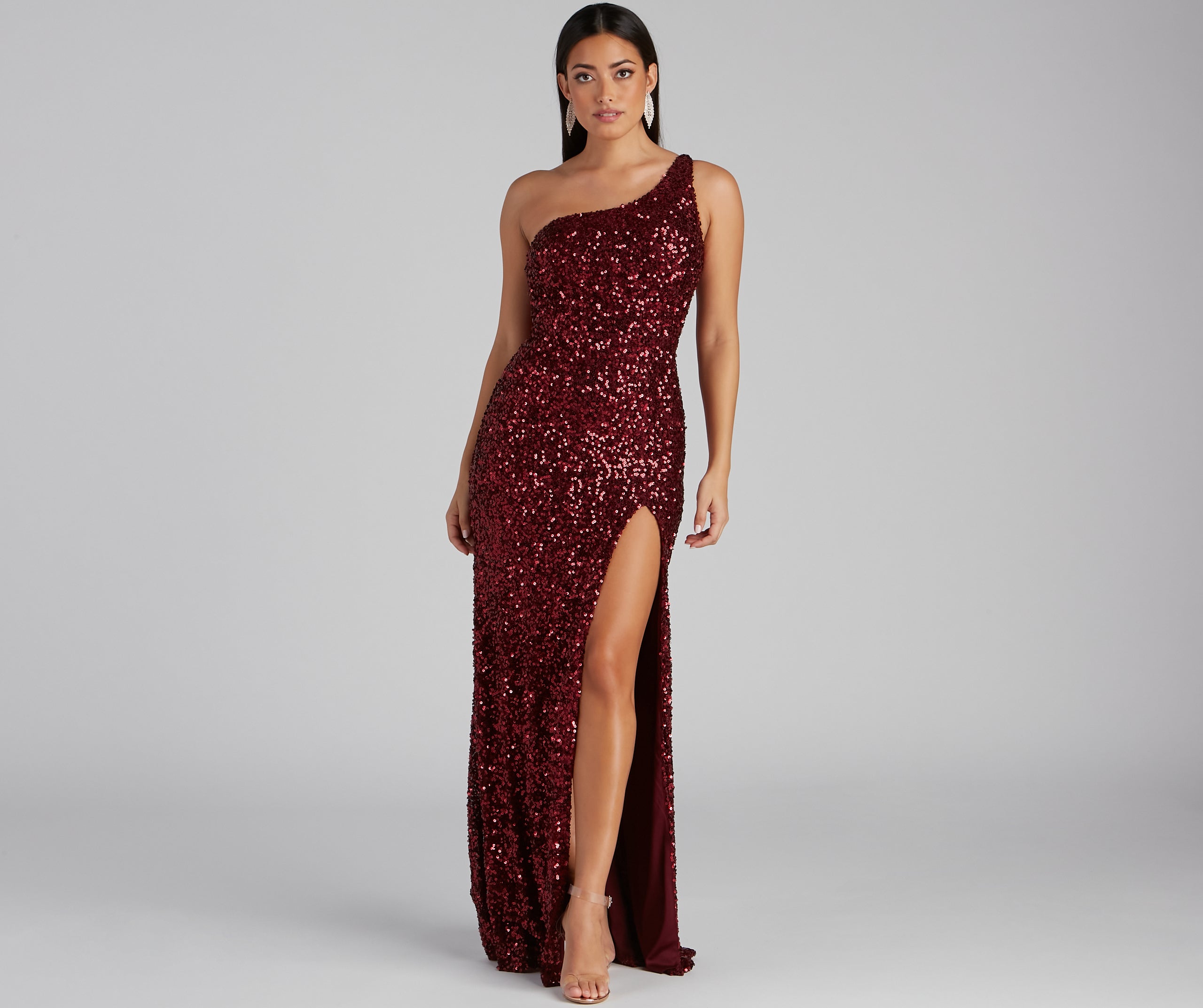 Lyla Formal One Shoulder Sequin Dress