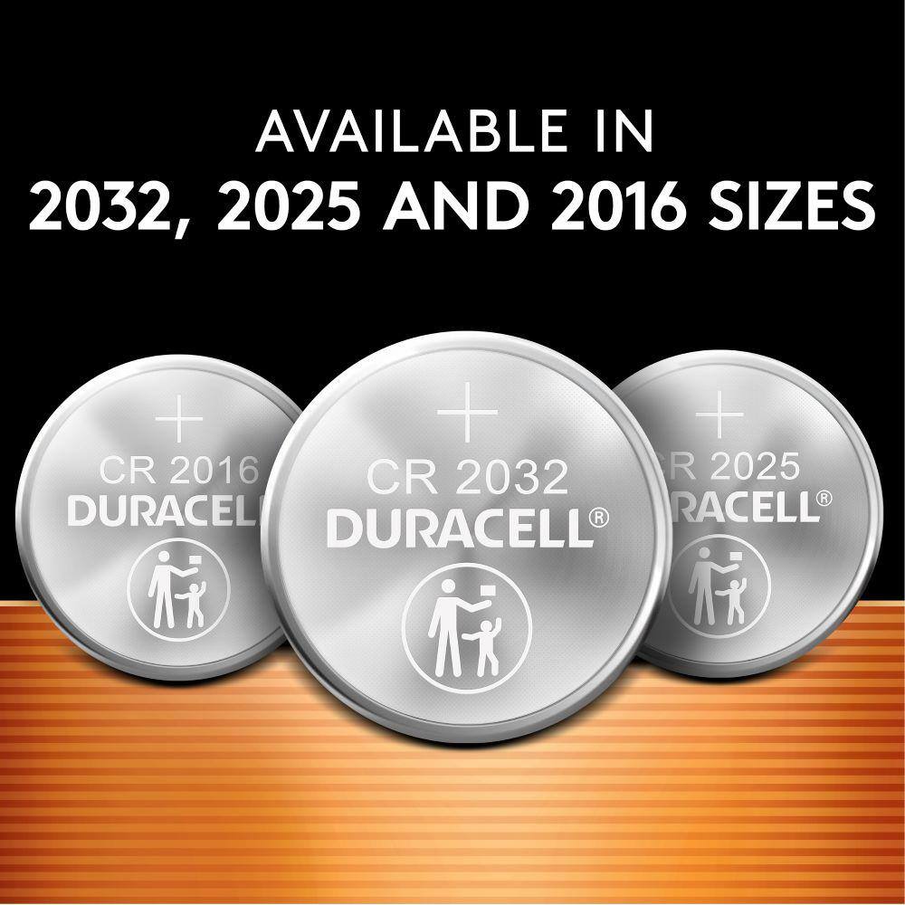 Duracell CR2032 3V Lithium Battery 8 Count Pack Bitter Coating Helps Discourage Swallowing 004133303751