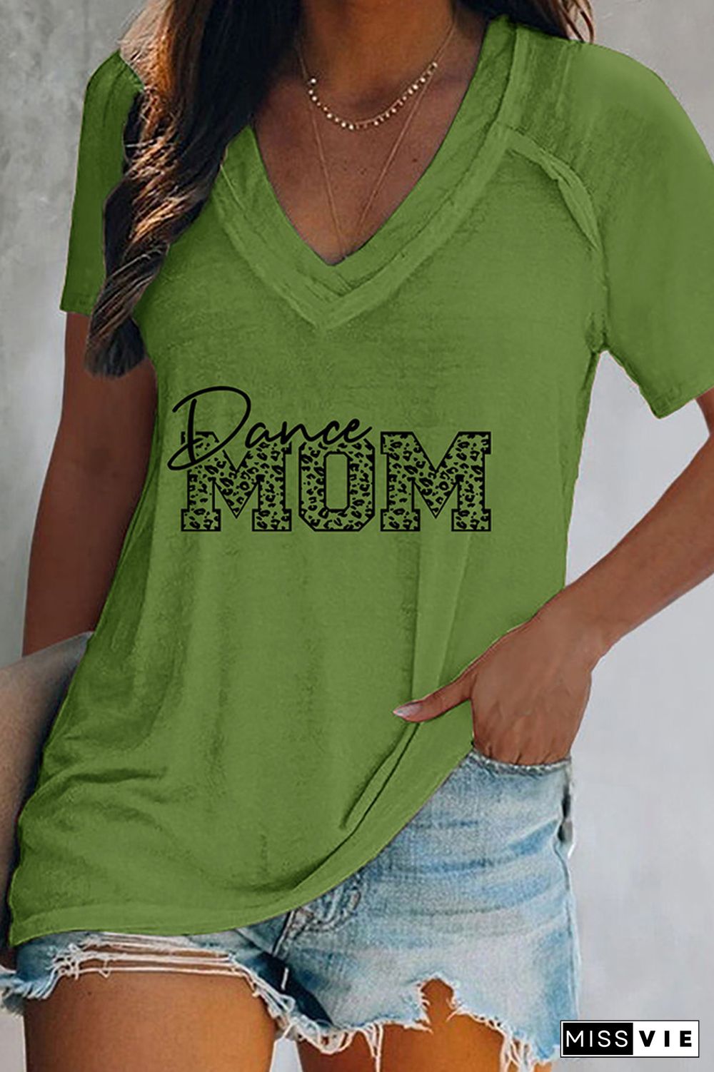 Dance Mom V Neck Graphic Tee