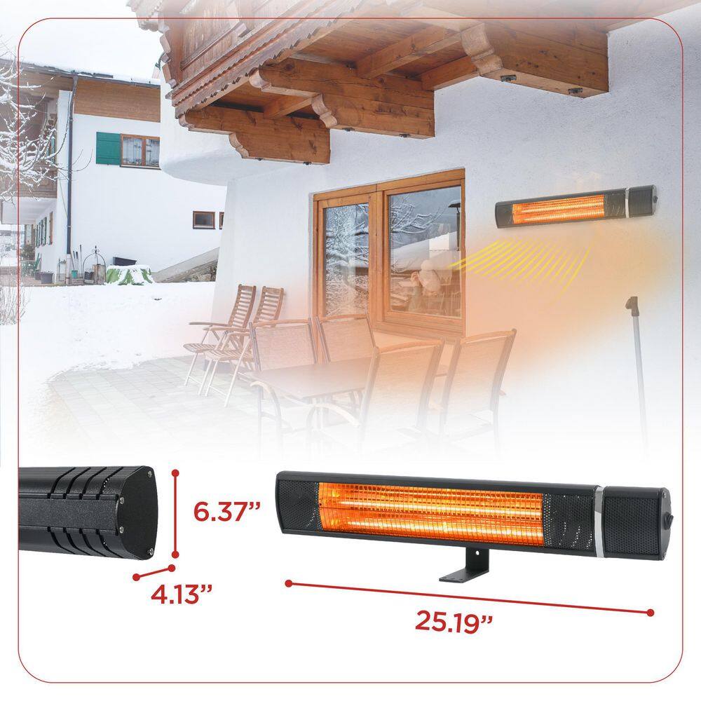 BLACK+DECKER Wall Mounted Electric Patio Heater BHOW03R