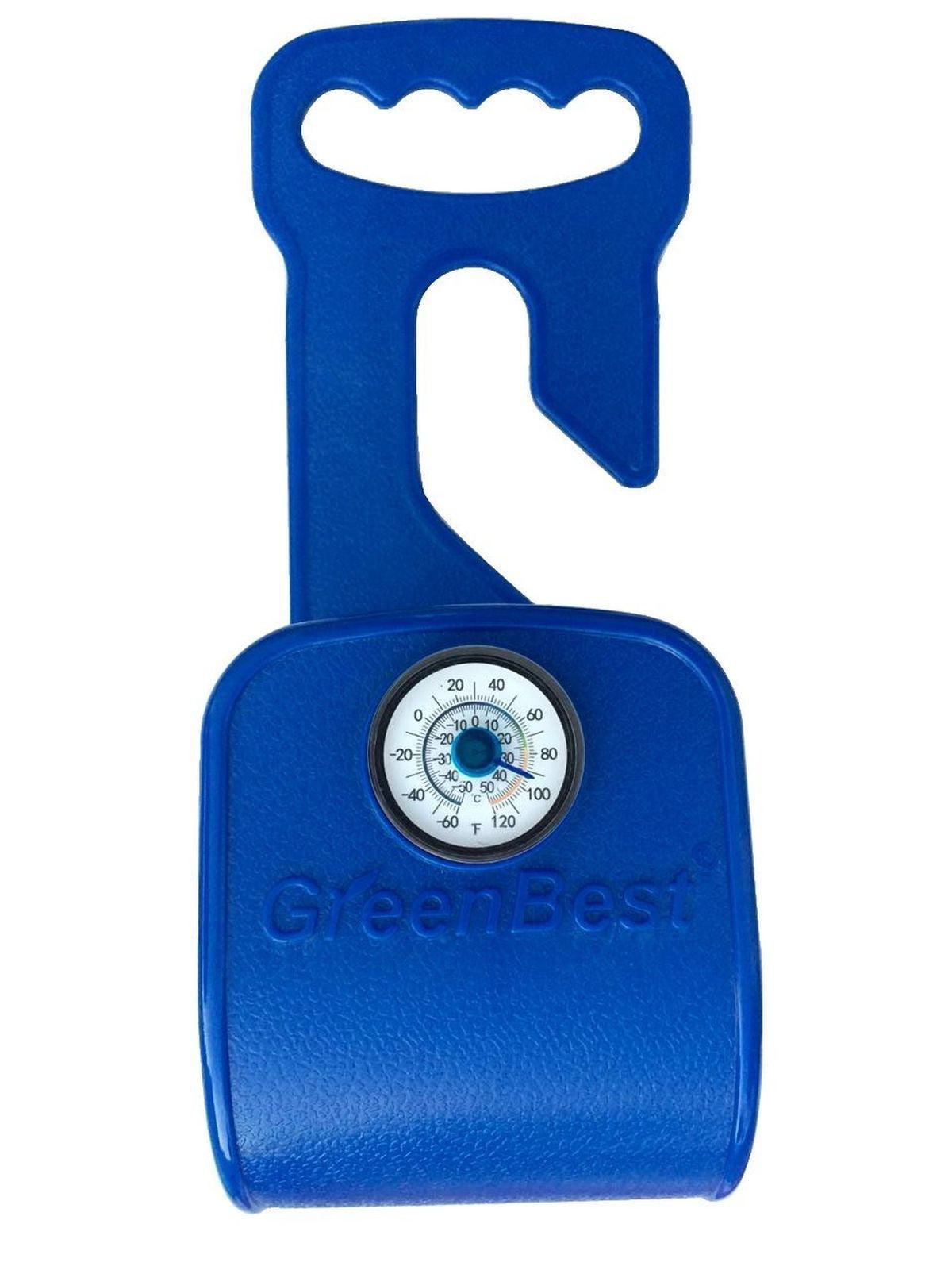 Garden-Hose-Hanger-Holder-Carrier-Durable-Rust-Free-Support-Thermometer BLUE