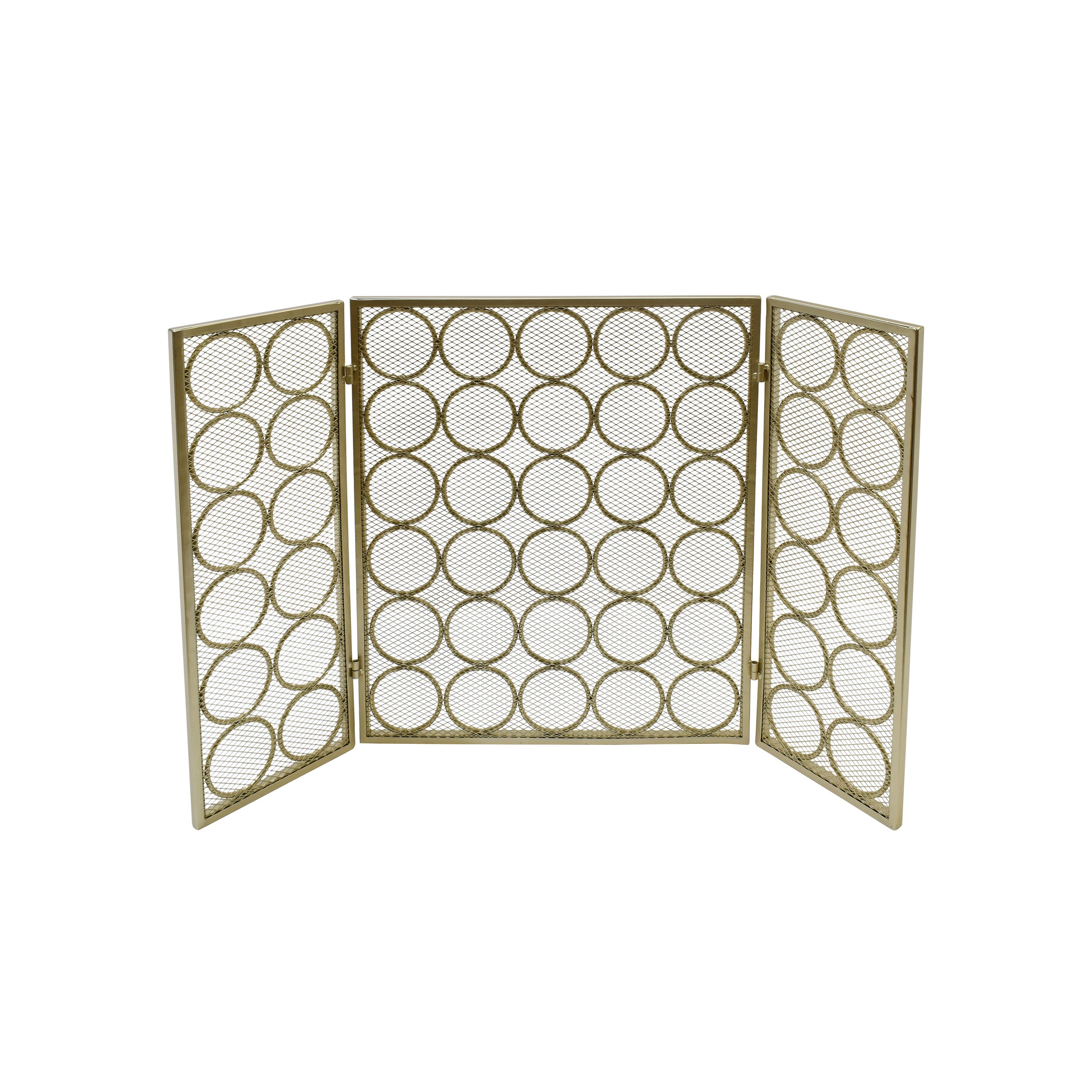 Koda Modern Three Panel Iron Firescreen