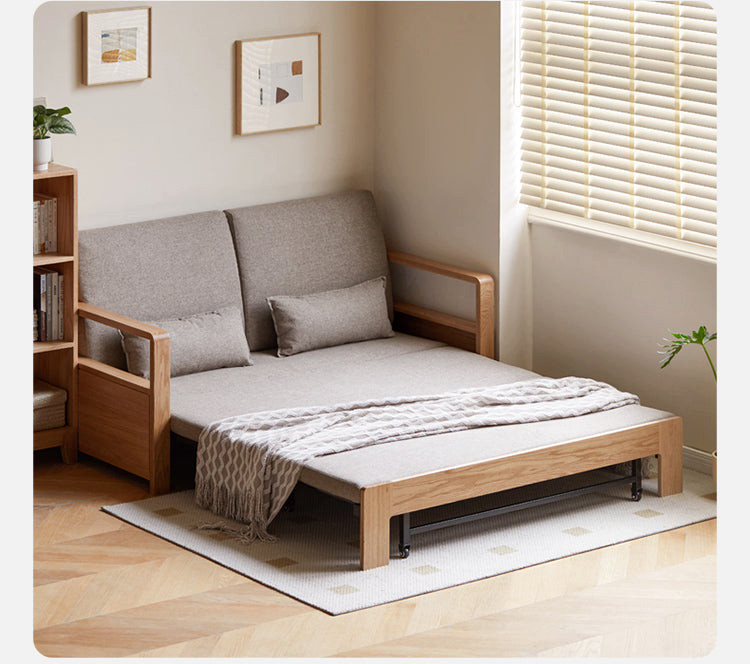 North American Oak Solid Wood Sofa Bed Modern MultiFunctional   Transitional   Sleeper Sofas   by GVAwood  Houzz