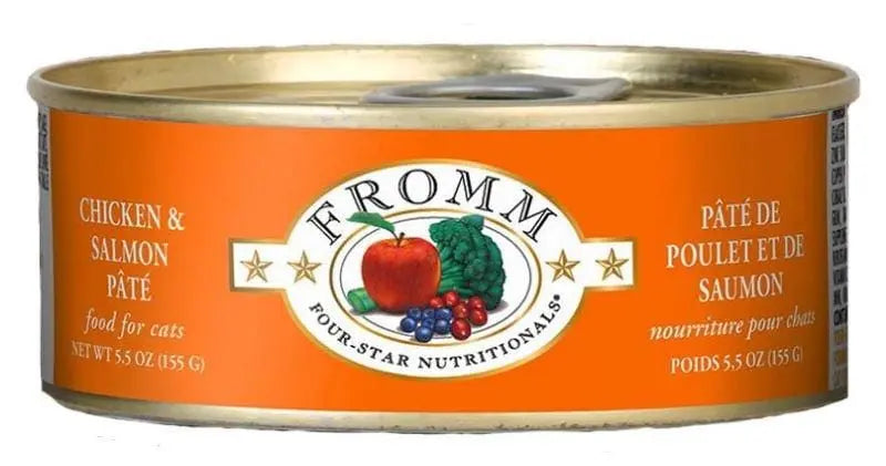 Fromm Four Star Grain Free Chicken and Salmon Pate Canned Cat Food;