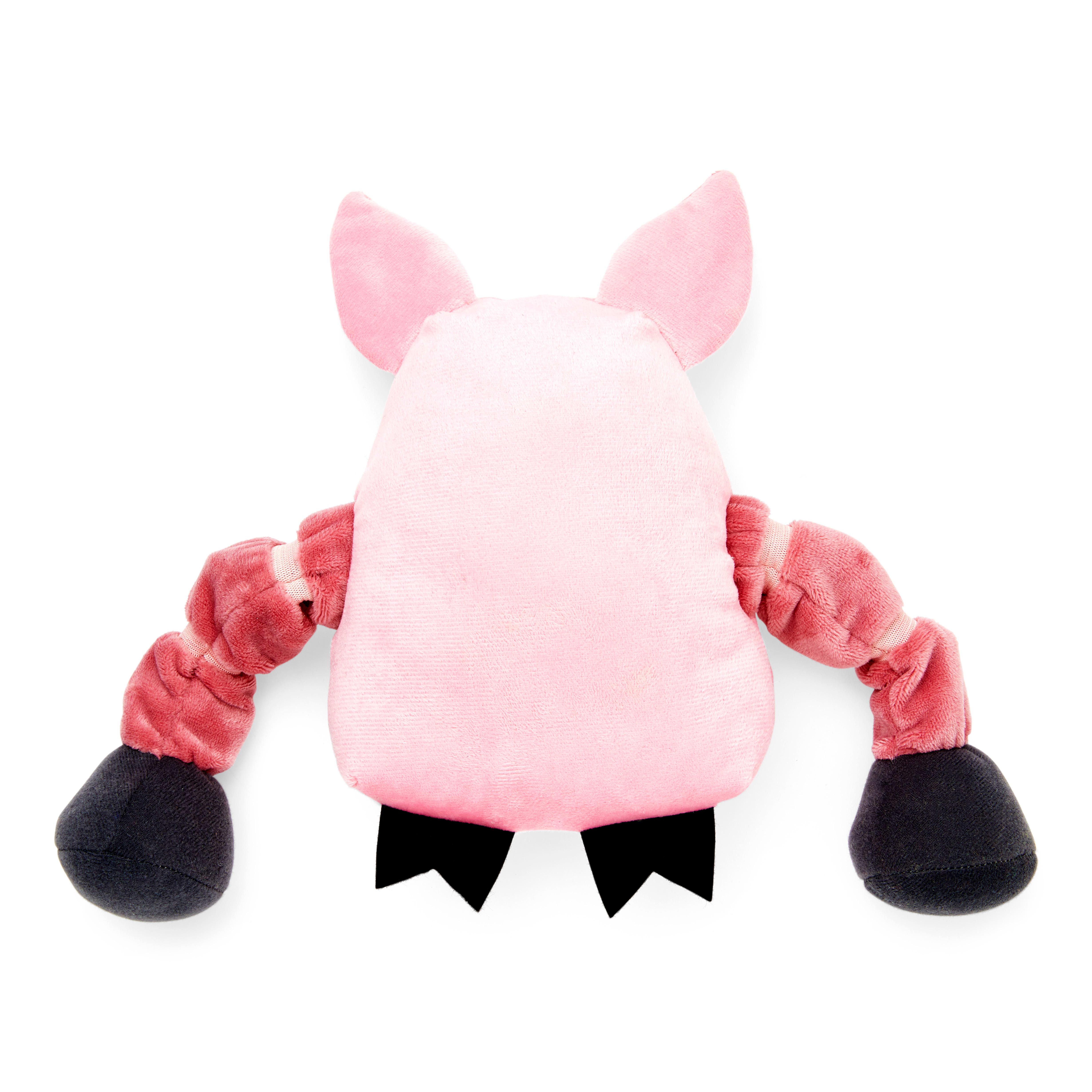 Leaps  Bounds Plush Pig Multi-Squeak Dog Toy with Movable Rope Arms， Small