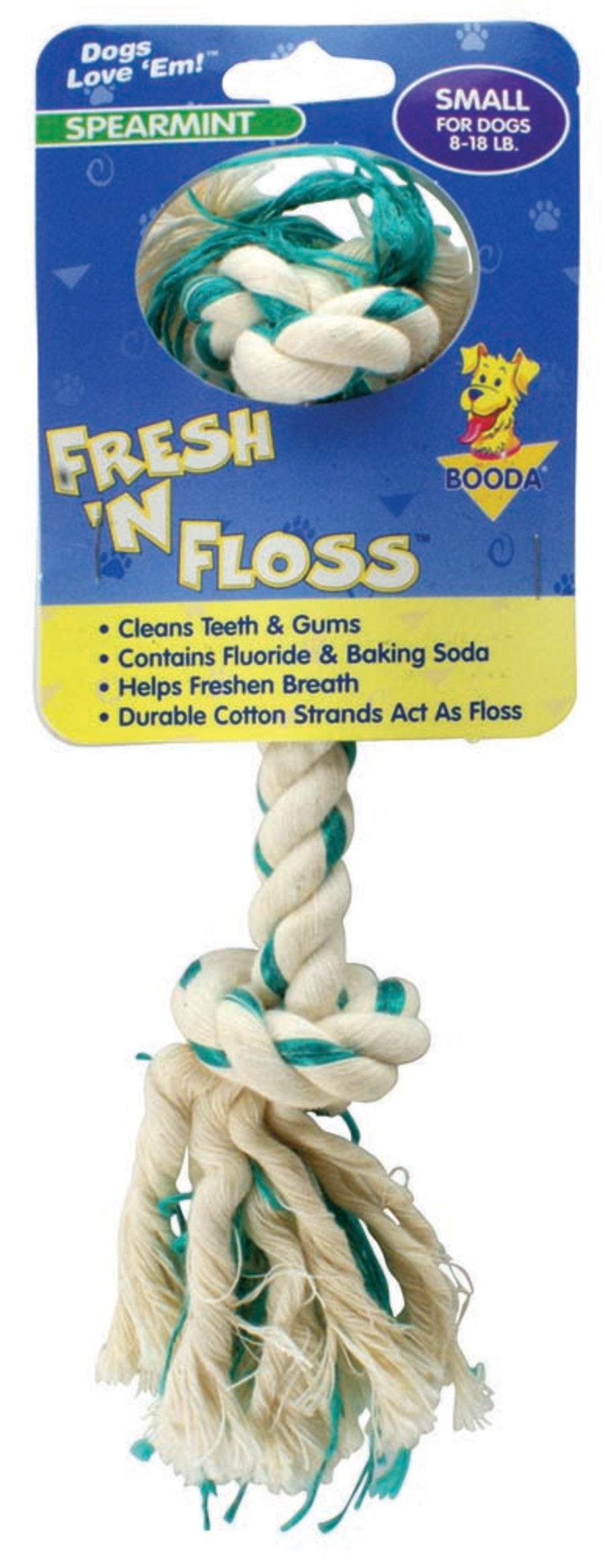 Booda Fresh N Floss 2-Knot Rope Bone Dog Toy