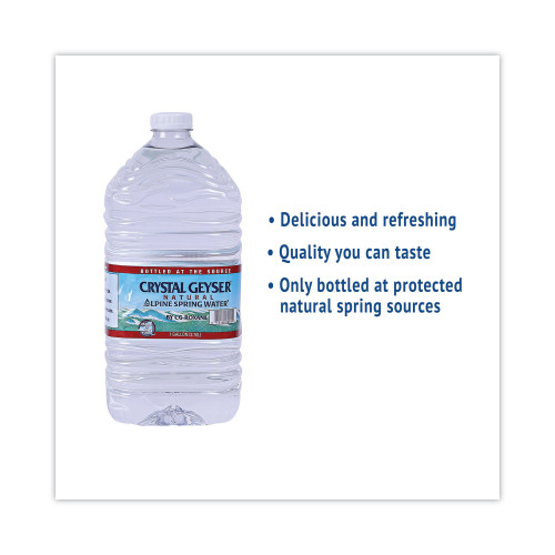 Crystal Geyser Alpine Spring Water， 1 Gal Bottle， 6/Case (12514CT)