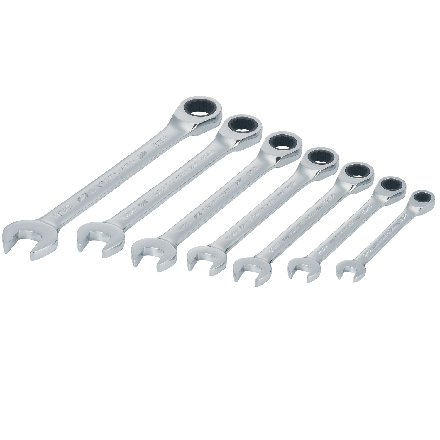 Craftsman 12 Point Metric Ratcheting Combination Wrench Set 7 pc