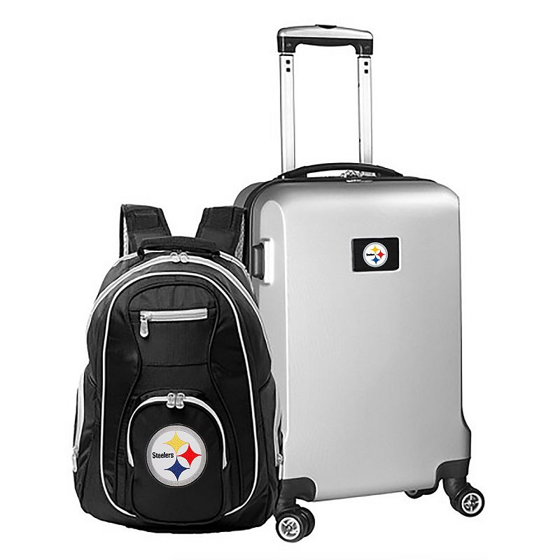 Pittsburgh Steelers Deluxe Hardside Spinner Carry-On and Backpack Set