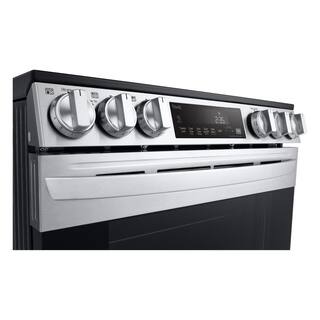 LG 30 in. 6.3 cu. ft. Smart Electric Range with Fan Convection Air Fry  EasyClean in PrintProof Stainless Steel LSEL6333F