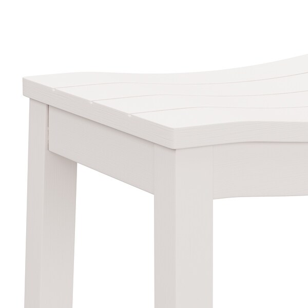 Hillsdale Fiddler Wood Backless Counter Height Stool， White