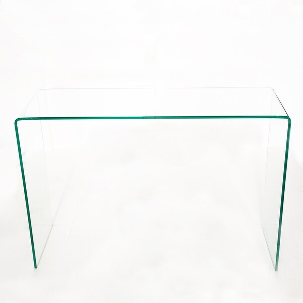 Small Clear Glass Side and End Table， Tempered Glass End Table Small Coffee Table