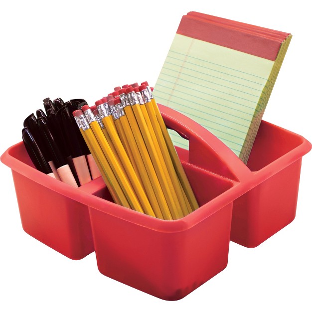 Teacher Created Resources Red Plastic Storage Caddy Pack Of 6