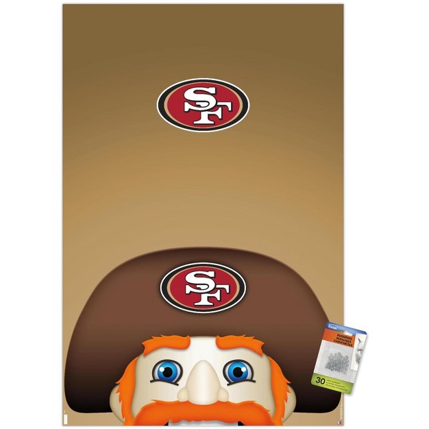 Trends International Nfl San Francisco 49ers S Preston Mascot Sourdough Sam 20 Unframed Wall Poster Prints