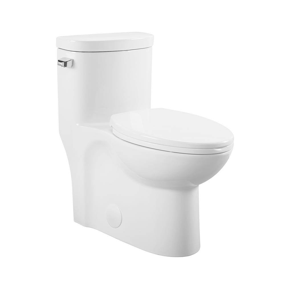 Swiss Madison Sublime 1-Piece 1.28 GPF Single Flush Elongated Toilet in White Seat Included SM-1T206