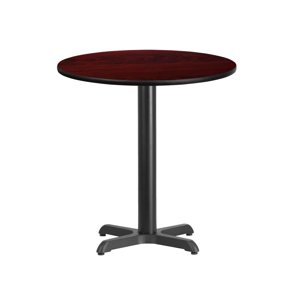 24'' Round Laminate Table Top with 22'' x 22'' Table Height Base   24\