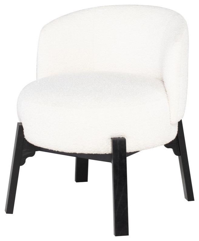 Premala Dining Chair Licorice Boucle Set of 2   Modern   Dining Chairs   by V.S.D Furniture  Houzz