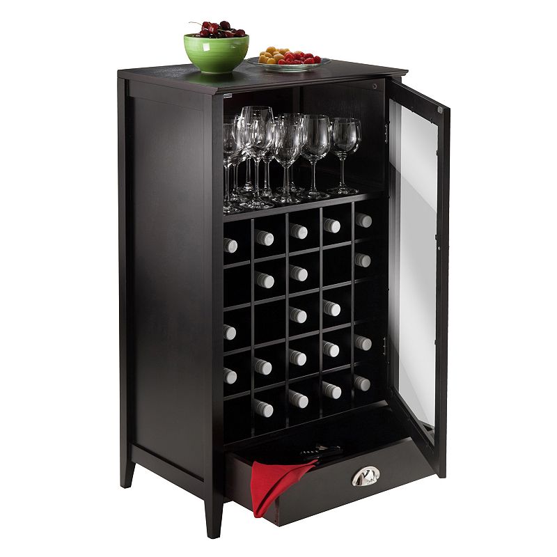 Winsome Bordeaux 25-Bottle Wine Cabinet