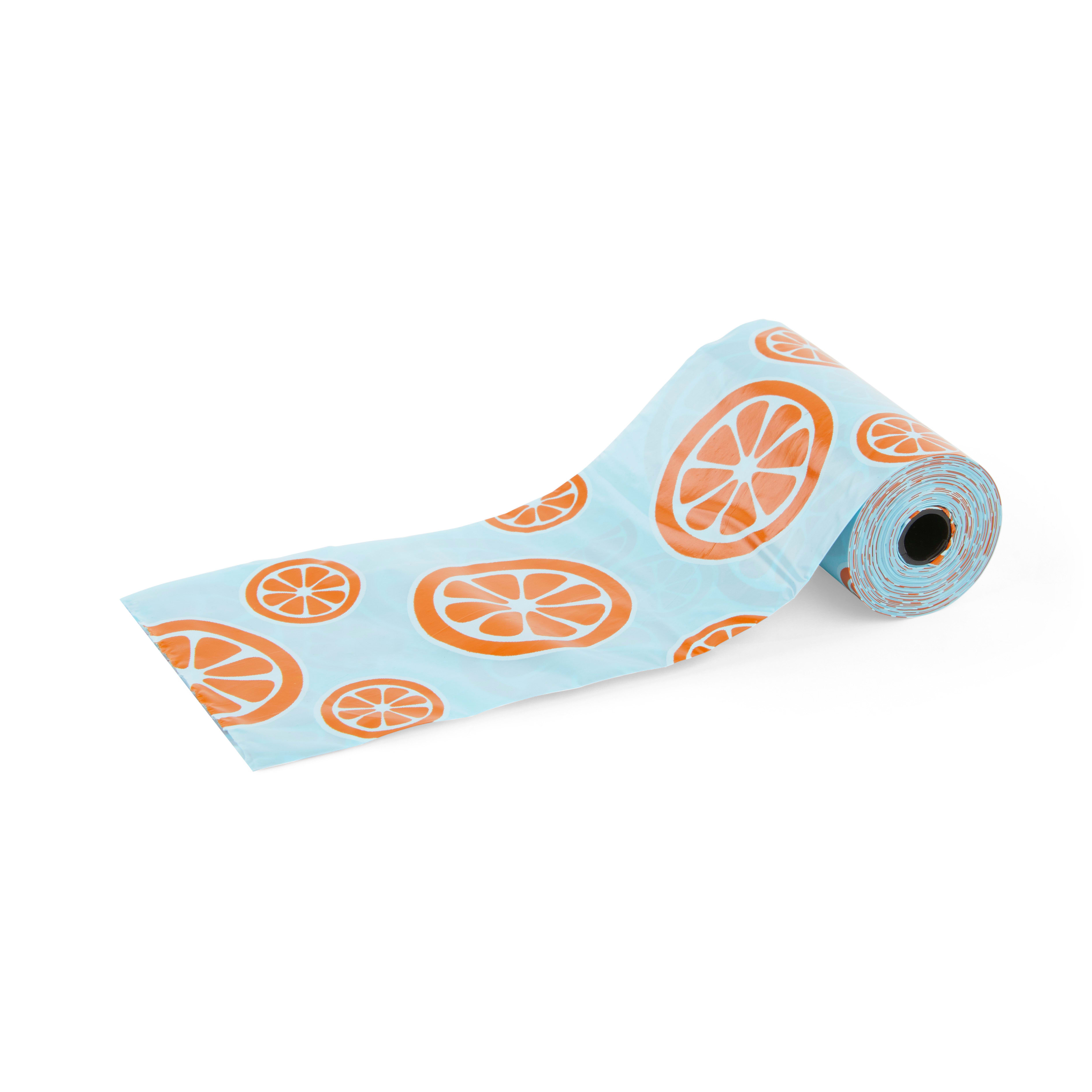 So Phresh Orange and Blue Polka-Dot Dog Waste Bags， Count of 120