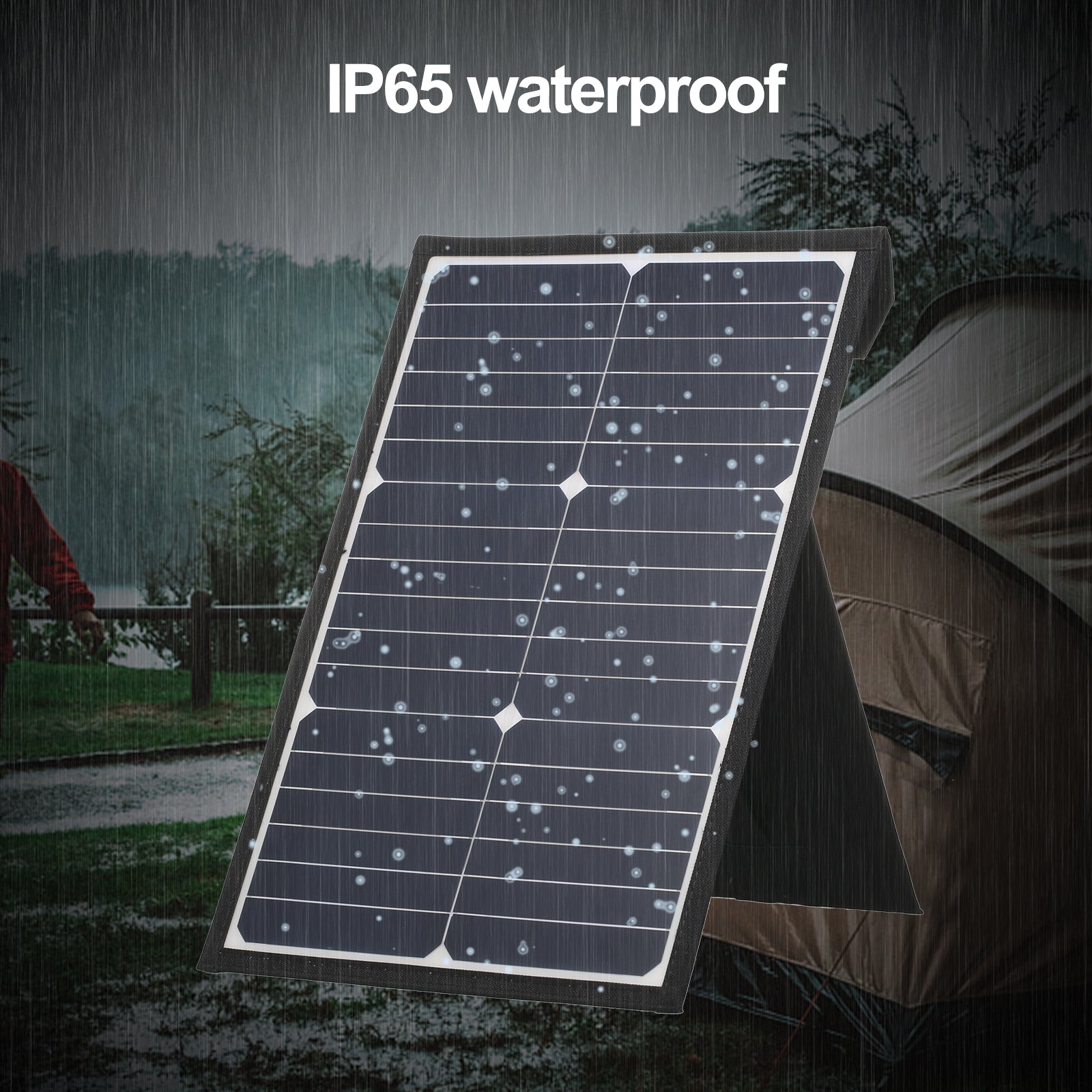 Docooler 50W Flexible Solar Panel Kit Portable Solar Charging Panel with Handle Solar Cell Solar  IP65 Waterproof for Home Car Boat Indoor Outdoor Use