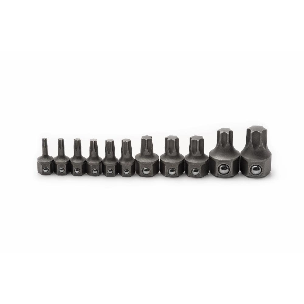 11 Piece Torx® Insert Bit Set for 6 and 12 Point Wrenches ;