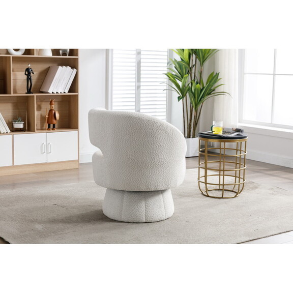 360 Degree Swivel Cuddle Barrel Accent Chairs  Rou...