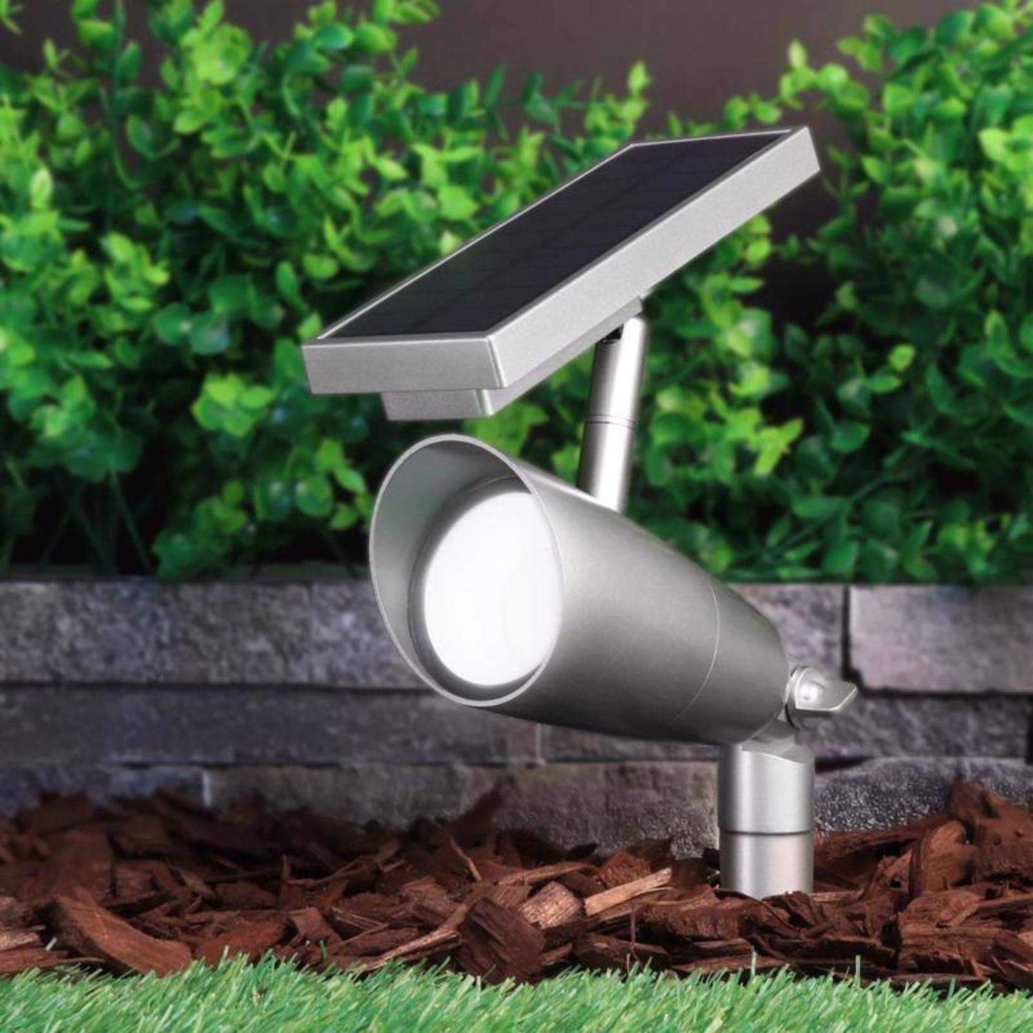 Feit Smart Home Dusk to Dawn Solar Powered LED Nickel Smart-Enabled Spotlight