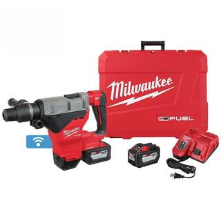 MW M18 FUEL ONE-KEY 18V Lithium-Ion Brushless Cordless 1-34 in. SDS-MAX Rotary Hammer with Two 12.0 Ah Battery 2718-22HD